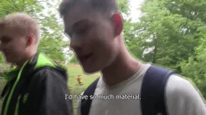 built lad with a big boner in filthy threesome