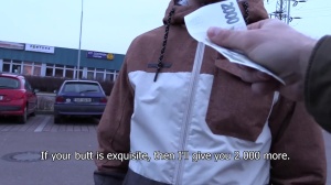 A real cutie does quite mad things in a parking lot