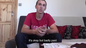 The poor twink had the entire face overspread in sperm