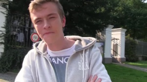 18 y.o. smiley man slammed in the bushes