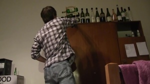 Straight waiter nails stranger to pay his debts
