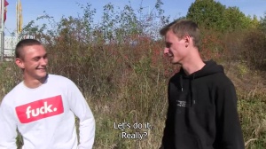 Two friends are doing charming stuff for money