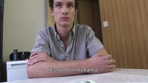 Czech lad stretched and plowed hard