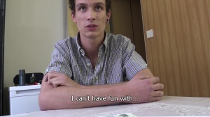 Czech lad stretched and plowed hard