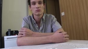 Czech lad stretched and plowed hard