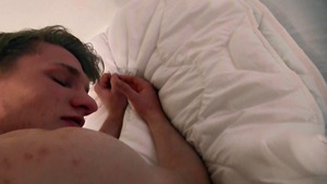 Shredded blond-haired lad craving a naughty cook jerking