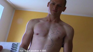 Horned-up playgirl with pretty tattoos takes a humongous load