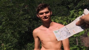 teen masturbates in a park previous to taking a large load