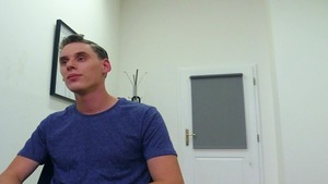 Dorky guy receives a mouthful of tight sperm in a POV vid