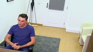 Dorky guy receives a mouthful of tight sperm in a POV vid