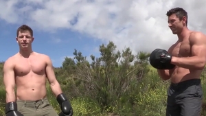 SeanCody.com: Dean together with Shaw blowjob outdoors