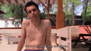 CzechHunter: Black hair bareback cum on face in the bed