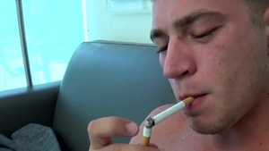 Boys-Smoking.com - Uncut dick Alex Greene smoking