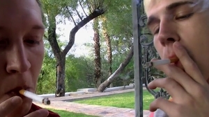 Boys-Smoking.com: Blond Ryan Connors fetish rimming outdoors
