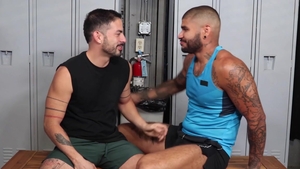 Family Creep - Piercing and bald gay bareback facial