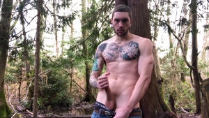 ChaosMen.com - Jake Hart licking uncut dick outdoors