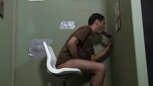 GloryholeAndHandjobs - Big black cock Nicolas gloryhole