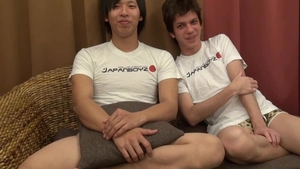 GayAsianNetwork - Adorable Shosei kissing in the bed