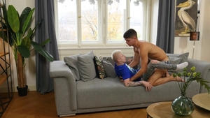 BoyFun - Inked Noah Carter gets a buzz out of hard pounding