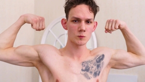 BoyFun - Richard Stone wearing jeans accompanied by Stone