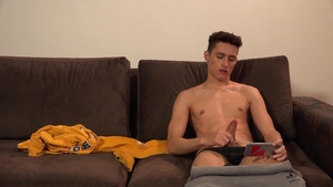 BarebackLatinoz: Francis licking uncut cock on sofa