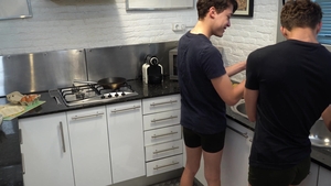 Brother Crush: Bubble Butt in Kitchen
