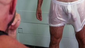 Extra Big Dicks: Bald Head, Smooth Bodies - Wet Boxer Fun