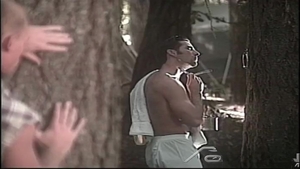 Falcon Studios: Lumberjacks Join Solo Fapper In Woods