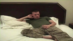 Active Duty: Blonde Angel Explores His Back Door