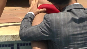menatplay: Poolside Pounding: Suit-Soaked Servicing